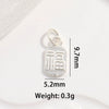 Wholesale Pendant S925 Sterling Silver Geometric Retro Style Electroplated