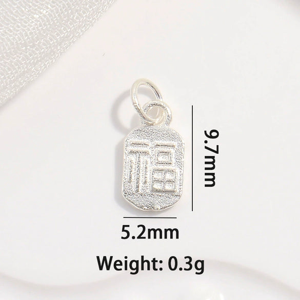 Wholesale Pendant S925 Sterling Silver Geometric Retro Style Electroplated