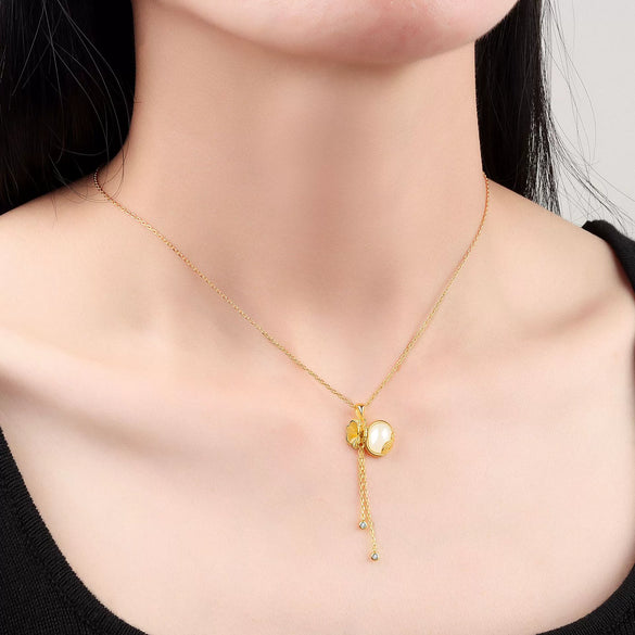Wholesale Pendant S925 Sterling Silver Gold Plated Natural Hetian Jade Blessbag Design