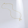 Wholesale Pendant Silver Vintage Crescent Geometric Electroplated Necklace For Women