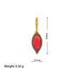 Wholesale Pendant Stainless Steel Drop Shape Geometric Diamond Zircon Inlay Electroplating
