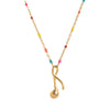 Wholesale Pendant Stainless Steel Elephant Mushroom Bead Chain Geometric Style Vacuum Plated 18K Gold Color