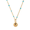 Wholesale Pendant Stainless Steel Elephant Mushroom Bead Chain Geometric Style Vacuum Plated 18K Gold Color