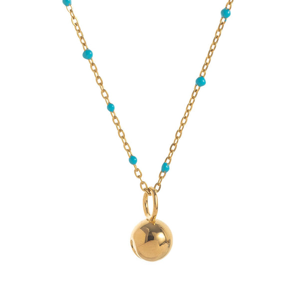 Wholesale Pendant Stainless Steel Elephant Mushroom Bead Chain Geometric Style Vacuum Plated 18K Gold Color