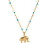Wholesale Pendant Stainless Steel Elephant Mushroom Bead Chain Geometric Style Vacuum Plated 18K Gold Color