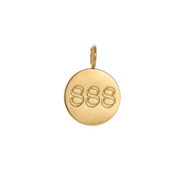 Wholesale Pendant Stainless Steel Fashion Angel Letters Numbers Text Electroplated 18K Gold Color