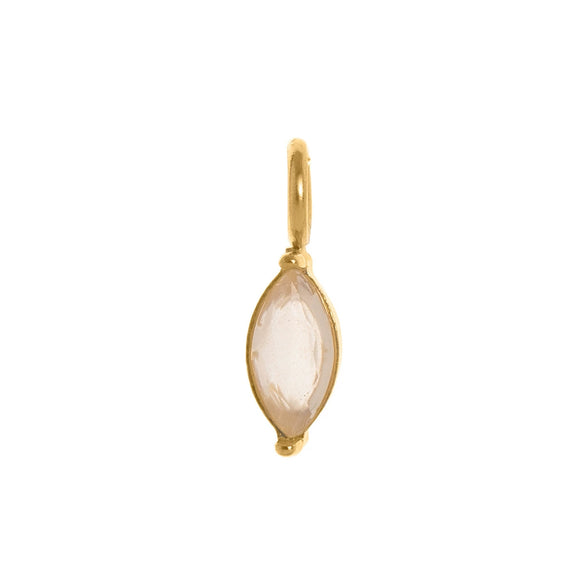 Wholesale Pendant Stainless Steel Geometric Dropshaped Electroplated With Diamond Zircon