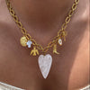 Wholesale Pendant Stainless Steel Heart Shape Fashion Electroplated 18K Gold Color