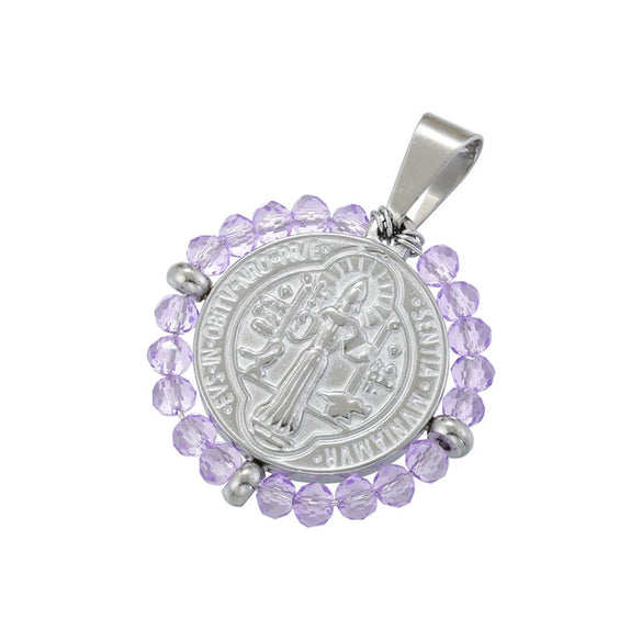 Wholesale Pendant Stainless Steel Inlaid Zircon Geometric Style