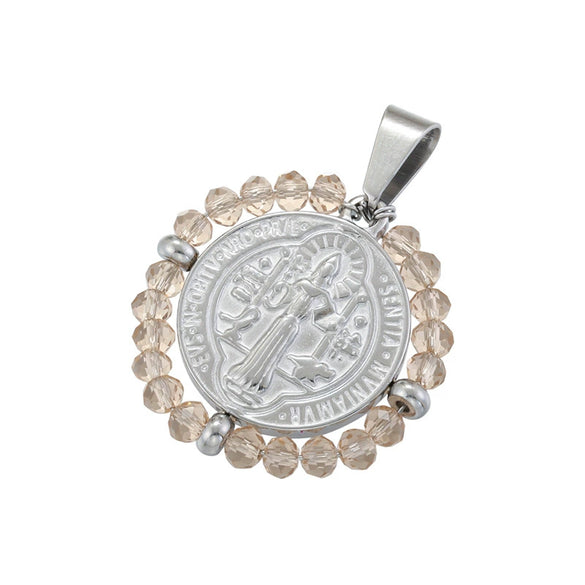 Wholesale Pendant Stainless Steel Inlaid Zircon Geometric Style