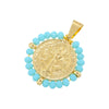 Wholesale Pendant Stainless Steel Inlaid Zircon Geometric Style