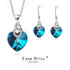 Wholesale Pendant Sterling Silver 925 Inlaid Austrian Crystal Heart Shape Simple Style