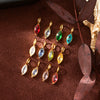 Wholesale Pendant Titanium Steel Dropshaped Geometric Diamond Zircon Inlaid Electroplated
