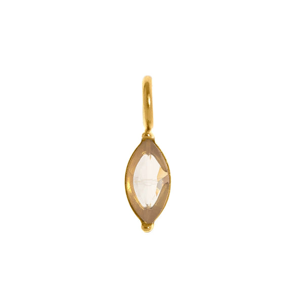 Wholesale Pendant Titanium Steel Dropshaped Geometric Diamond Zircon Inlaid Electroplated