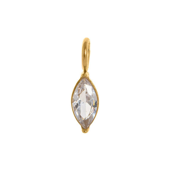 Wholesale Pendant Titanium Steel Dropshaped Geometric Diamond Zircon Inlaid Electroplated