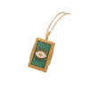 Wholesale Personality Geometric Stainless Steel Dripping Oil Eye Pendant Necklace With O Word Chain