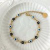 Wholesale Personality Geometric Stainless Steel Goldplated Devil's Eye Bracelet For Women
