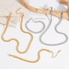 Wholesale Personality Snake Bone Chain Bracelet And Necklace Set Stainless Steel Jewelry With Snake Pattern Pvd Furnace Vacuum Real Gold Plating