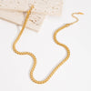 Wholesale Personality Snake Bone Chain Bracelet And Necklace Set Stainless Steel Jewelry With Snake Pattern Pvd Furnace Vacuum Real Gold Plating