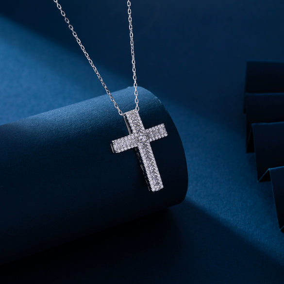 Wholesale Personality Ushape Microinlaid Zircon 925 Sterling Silver Pendant Clavicle Chain Jewelry For Women With Electroplating