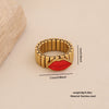 Wholesale Personalized Electroplated Stainless Steel Lip Bracelet And Ring Set