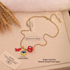 Wholesale Personalized Eye And Small Pepper Coral Copper Pendant Necklace