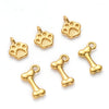 Wholesale Pet Accessories Stainless Steel Cute Cartoon Pet Paw Dog Bone Mini Pendant Necklace With Electroplating