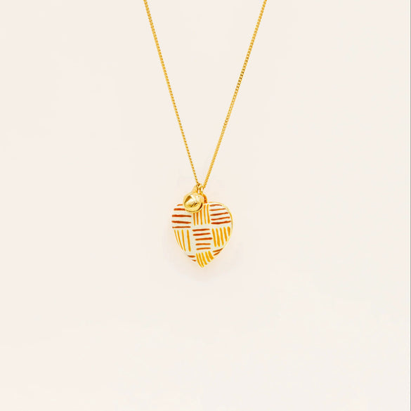 Wholesale Photo Album Necklace Titanium Steel Heart Shape Oil Drop Printing Electroplated Real Gold