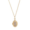 Wholesale Photo Album Photo Frame Necklace Copper Geometric Mixed Gemstone Setting Diamond Maillard Style For Women