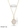Wholesale Photo Album Photo Frame Necklace Copper Geometric Mixed Gemstone Setting Diamond Maillard Style For Women