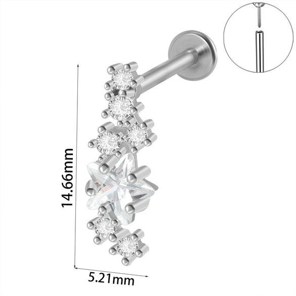 Wholesale Piercing Ear Studs Stainless Steel Insects Pattern Electroplated