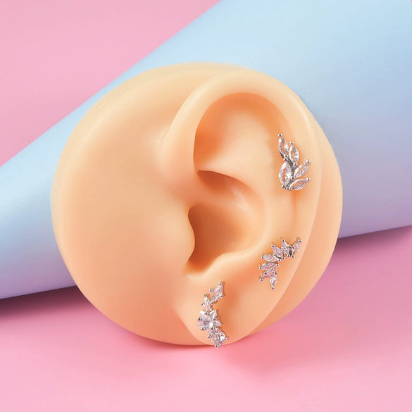 Wholesale Piercing Ear Studs Stainless Steel Insects Pattern Electroplated