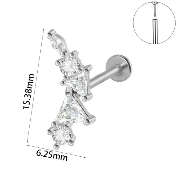 Wholesale Piercing Ear Studs Stainless Steel Insects Pattern Electroplated