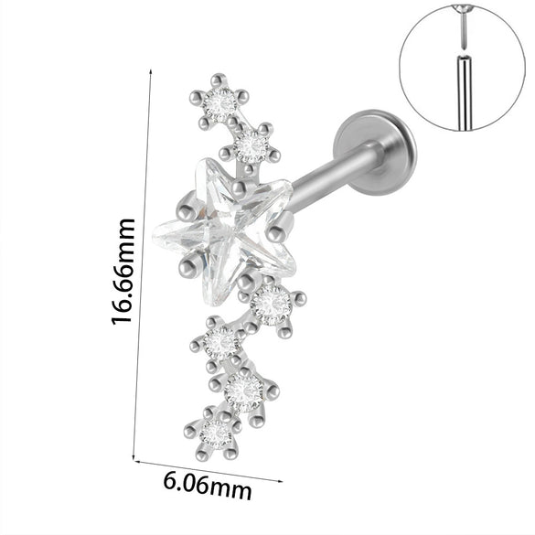 Wholesale Piercing Ear Studs Stainless Steel Insects Pattern Electroplated