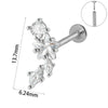 Wholesale Piercing Ear Studs Stainless Steel Insects Pattern Electroplated