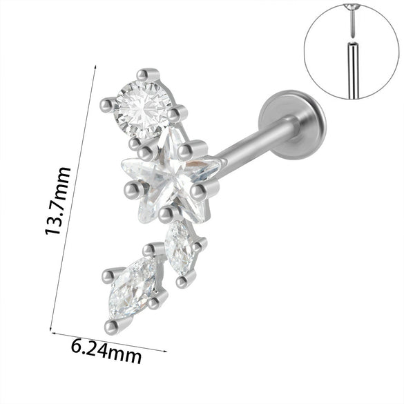 Wholesale Piercing Ear Studs Stainless Steel Insects Pattern Electroplated