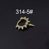 Wholesale Piercing Earrings Copper Inlaid Zircon Rivet Irregular Geometric Electroplating
