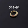 Wholesale Piercing Earrings Copper Inlaid Zircon Rivet Irregular Geometric Electroplating