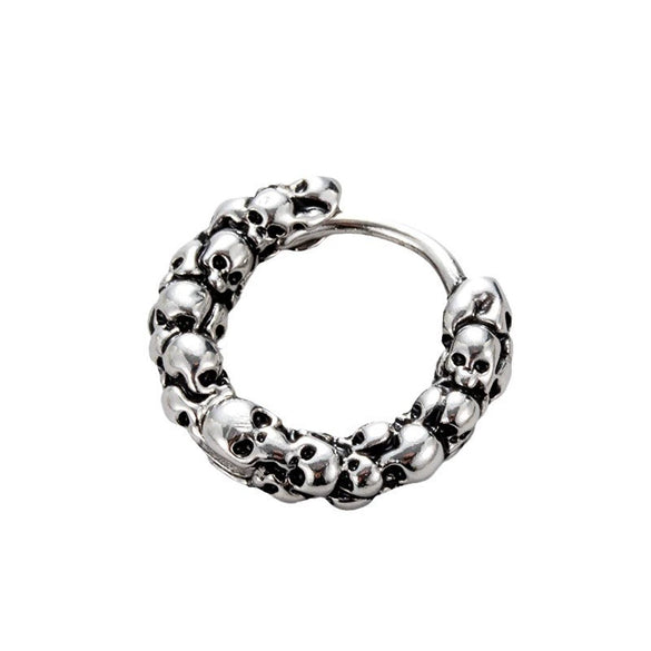 Wholesale Piercing Earrings Stainless Steel Cast Skull Totem Punk Retro Style
