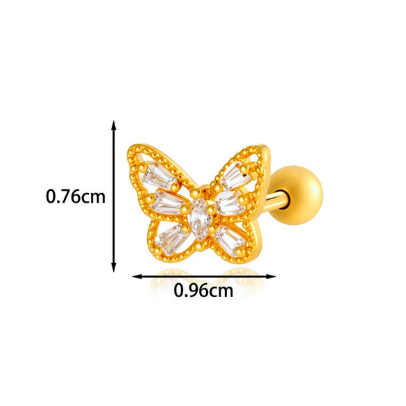 Wholesale Piercing Earrings Titanium Steel Geometric Electroplating For Women
