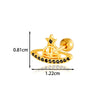 Wholesale Piercing Earrings Titanium Steel Geometric Electroplating For Women