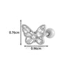 Wholesale Piercing Earrings Titanium Steel Geometric Electroplating For Women