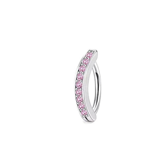 Wholesale Piercing Jewelry Navel Ring Stainless Steel Heartshaped Geometric Electroplating Unisex