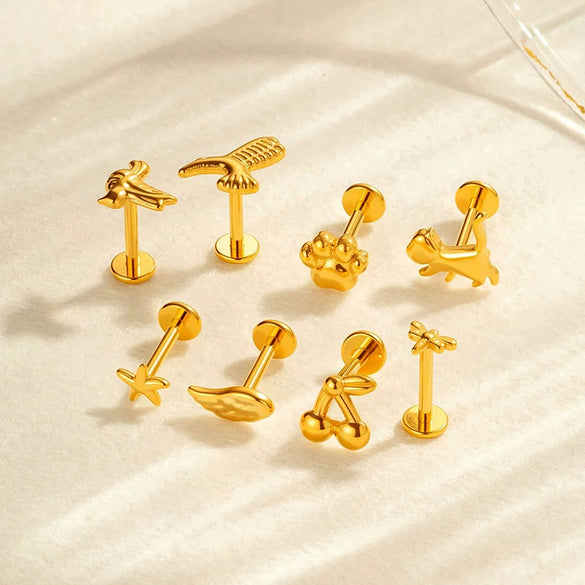 Wholesale Piercing Jewelry Titanium Alloy Animal Zodiac Shape Electroplated For Women
