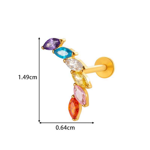 Wholesale Piercing Jewelry Titanium Alloy Heart Shape Electroplating For Women
