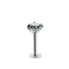 Wholesale Piercing Jewelry Titanium Alloy Inlaid With Colorful Zircon Geometric Style Electroplated