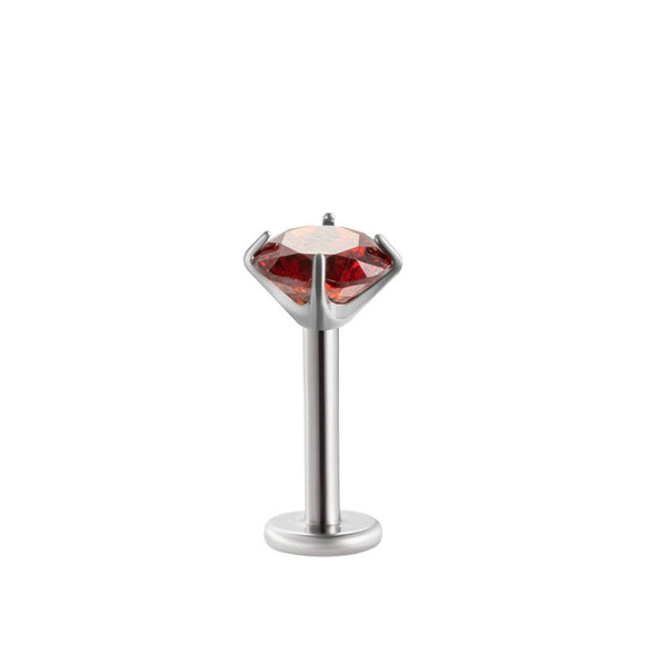 Wholesale Piercing Jewelry Titanium Alloy Inlaid With Colorful Zircon Geometric Style Electroplated