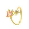 Wholesale Pink Love Opening Ring For Women Alloy With Micro Inlaid Zircon Heart Shaped Design