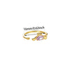 Wholesale Pink Zircon Geometric Copper Ring With Electroplating Unisex And Sweet Personality Open Design