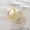 Wholesale Plain Hoop Earrings For Women Copper Geometric Rhinestones Electroplating
